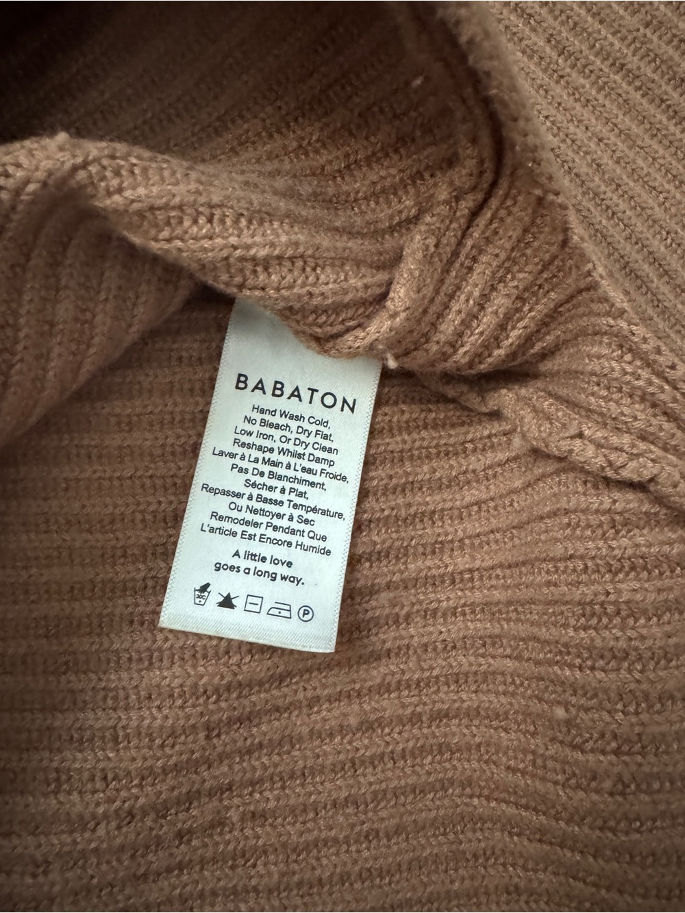 Babaton Chestnut Ribbed Crewneck Sweater - Picture 4 of 5